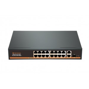 POE-H162G1F, сетевой коммутатор, PoE 16+2+1SFP портов.